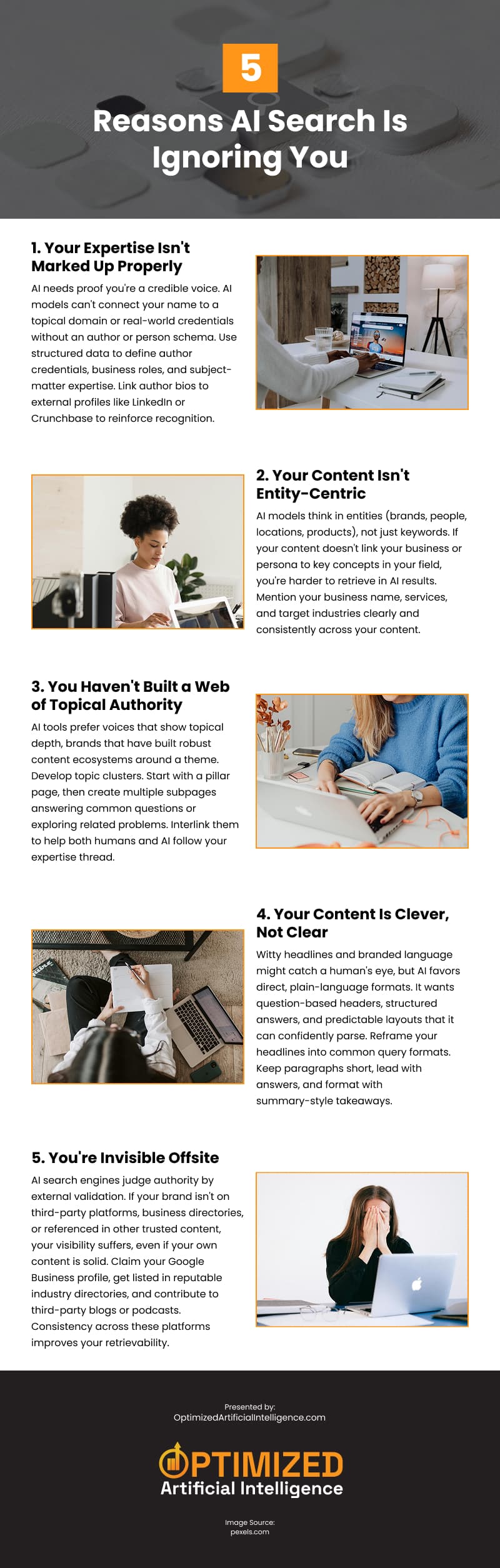 5 Reasons AI Search Is Ignoring You Infographic 5 Reasons AI Search Is Ignoring You Infographic