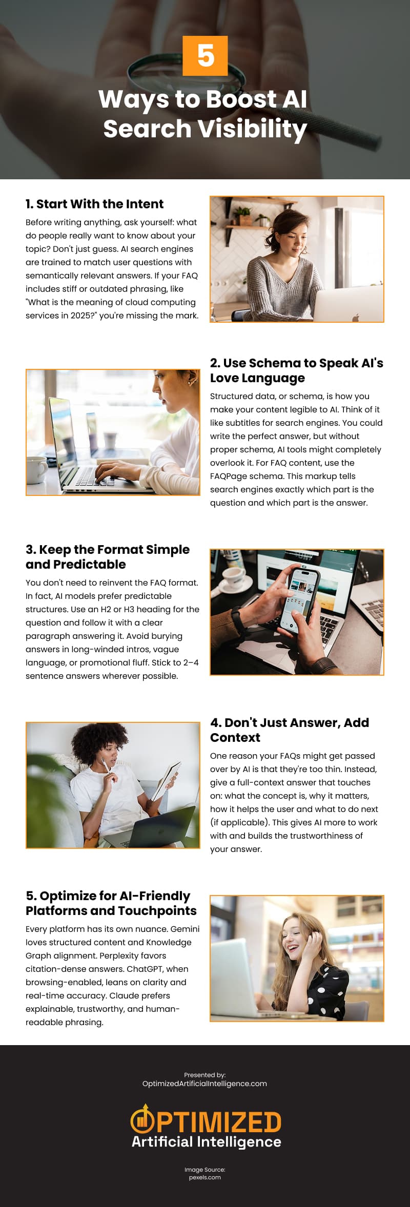 5 Ways to Boost AI Search Visibility Infographic 5 Ways to Boost AI Search Visibility Infographic