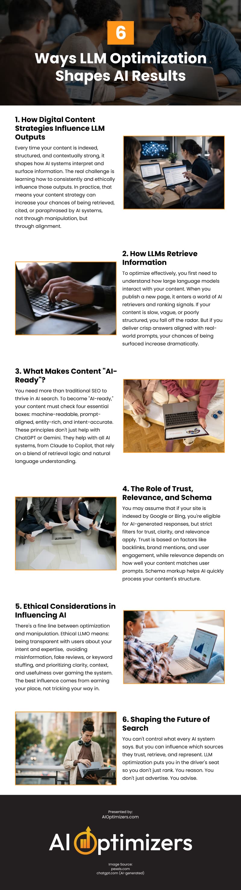 6 Ways LLM Optimization Shapes AI Results Infographic 6 Ways LLM Optimization Shapes AI Results Infographic