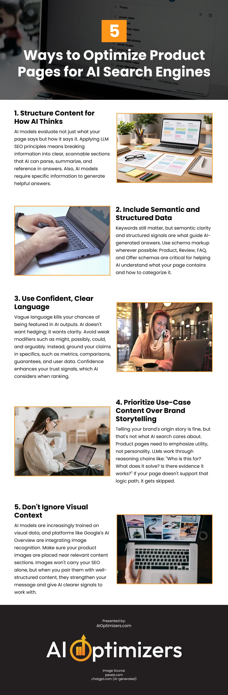 5 Ways to Optimize Product Pages for AI Search Engines Infographic 5 Ways to Optimize Product Pages for AI Search Engines Infographic